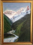 Кавказские горы.холст,акр.59х79